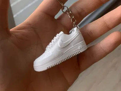 3D Baskı Mini Air Force 1 Ayakkabı Anahtarlık – Dayanıklı PETG Sneaker Anahtarlık - fotoğraf 5