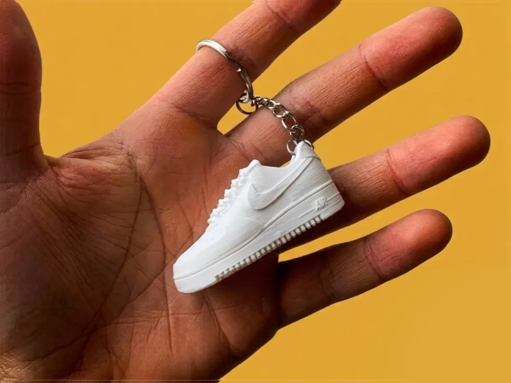 3D Baskı Mini Air Force 1 Ayakkabı Anahtarlık – Dayanıklı PETG Sneaker Anahtarlık