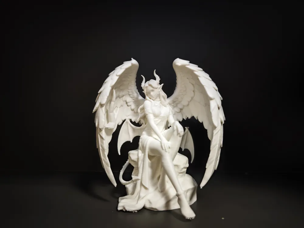 Zarif Kanatlı Fantastik Kadın Figürü – 3D Baskı Dekoratif Biblo - fotoğraf 5