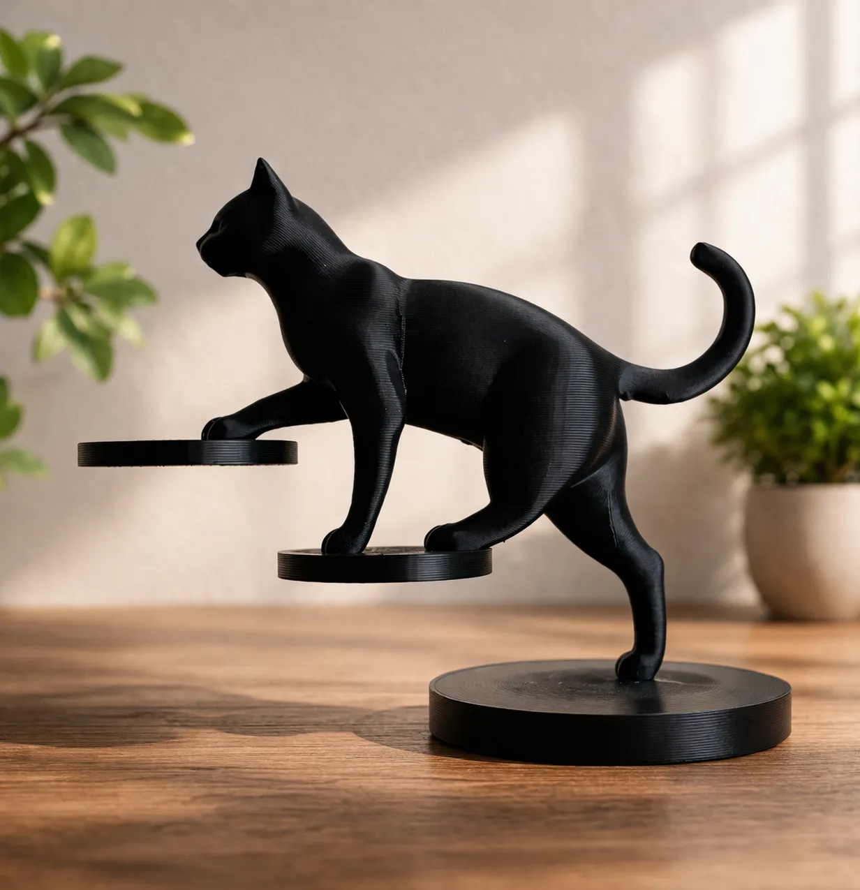 🐈‍⬛ Siyah Kedi Figürlü Telefon Standı | 3D Baskı PETG