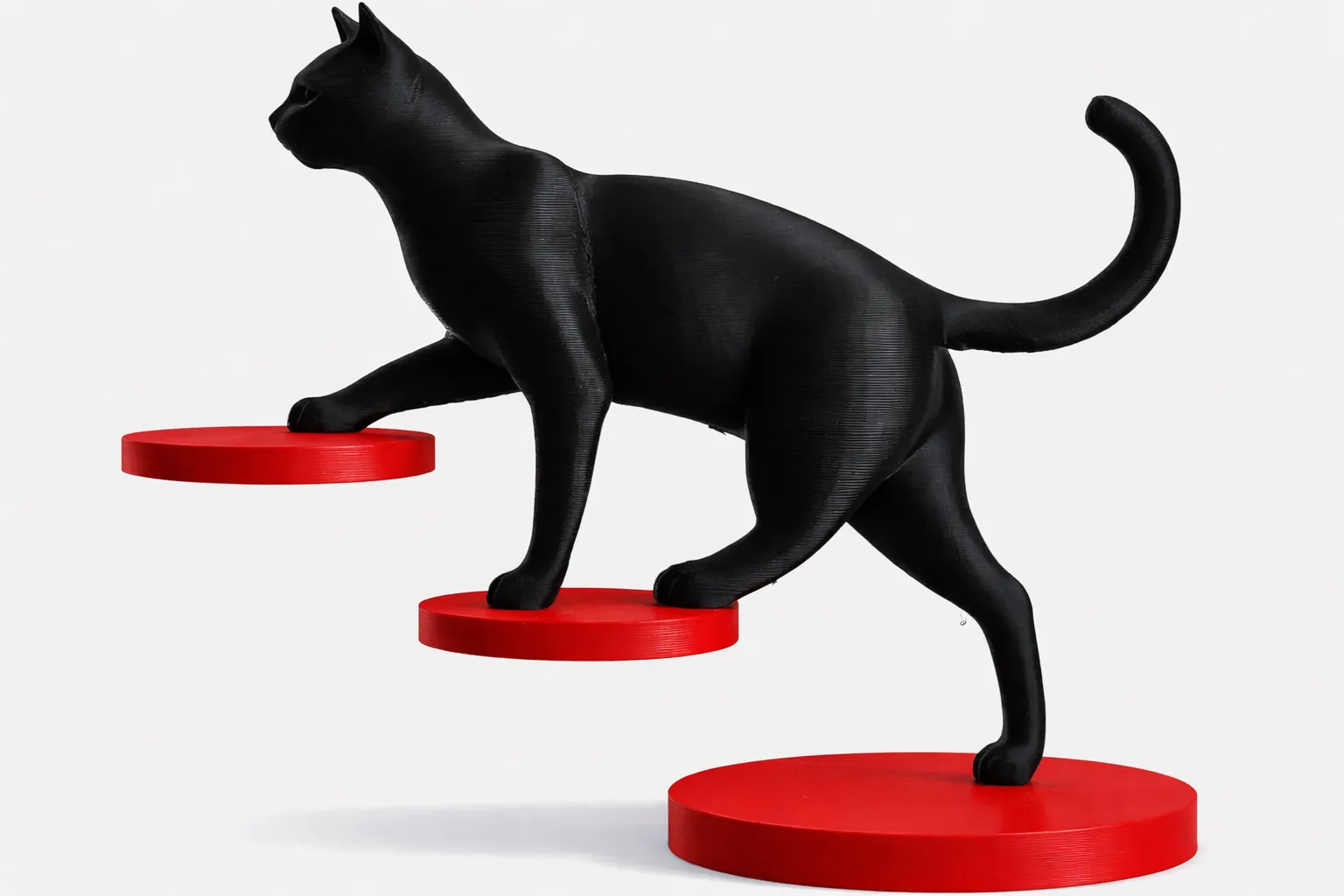 🐈‍⬛ Siyah Kedi Figürlü Telefon Standı | 3D Baskı PETG - fotoğraf 2